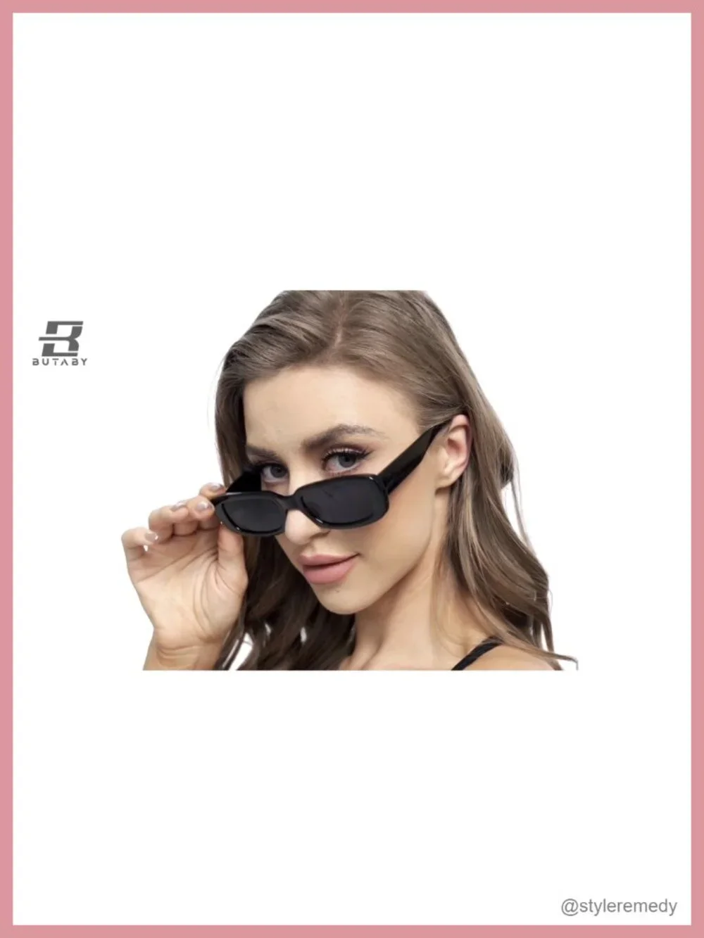 Rectangular Retro Driving Sunglasses with UV400 Protection